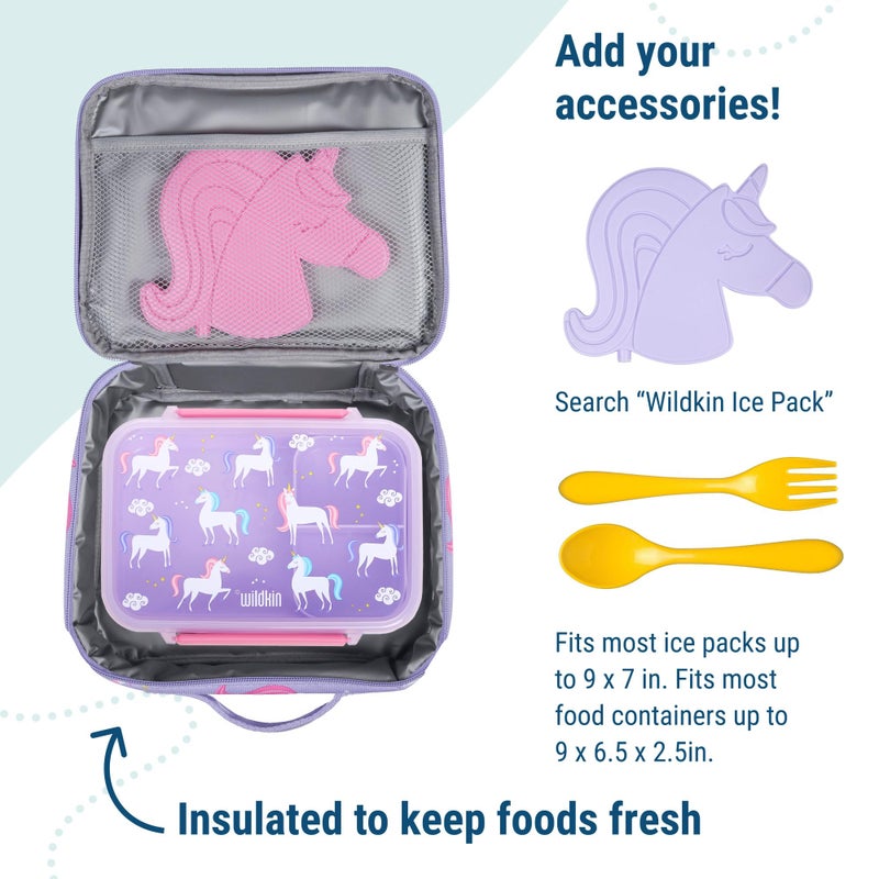 Wildkin Kids Insulated Lunch Box â€“ Durable and Reusable for School & Travel - Mermaids - Image 5